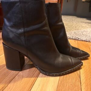 Tony Bianco Black Ankle Boots with Studded Detail